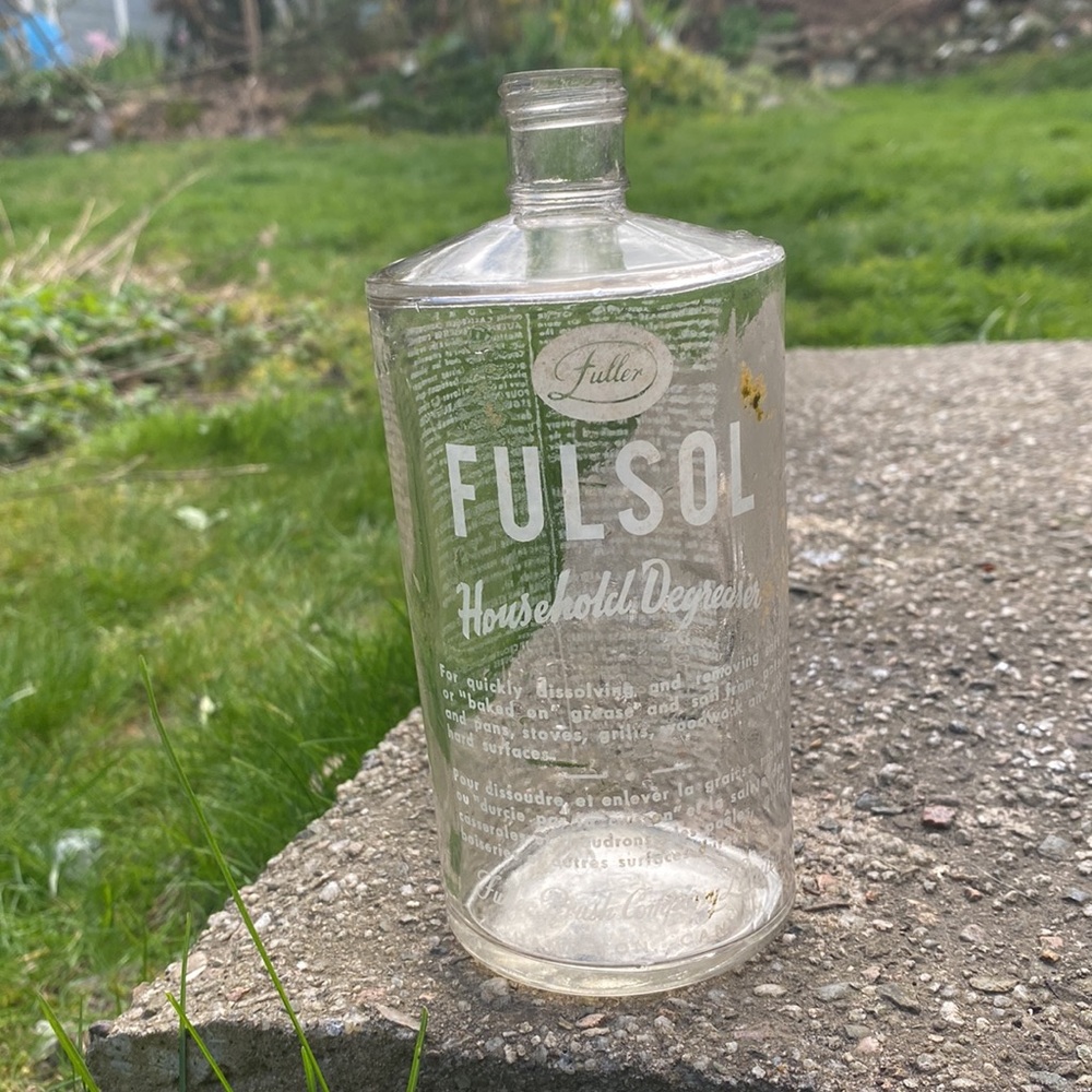 Vintage Fulsol bottle 1956 - fuller brush company